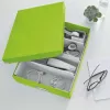 Leitz Click & Store WOW Caja organizadora mediana, caja de almacenamiento, verde, rectangular, cartón, monocromático, interior