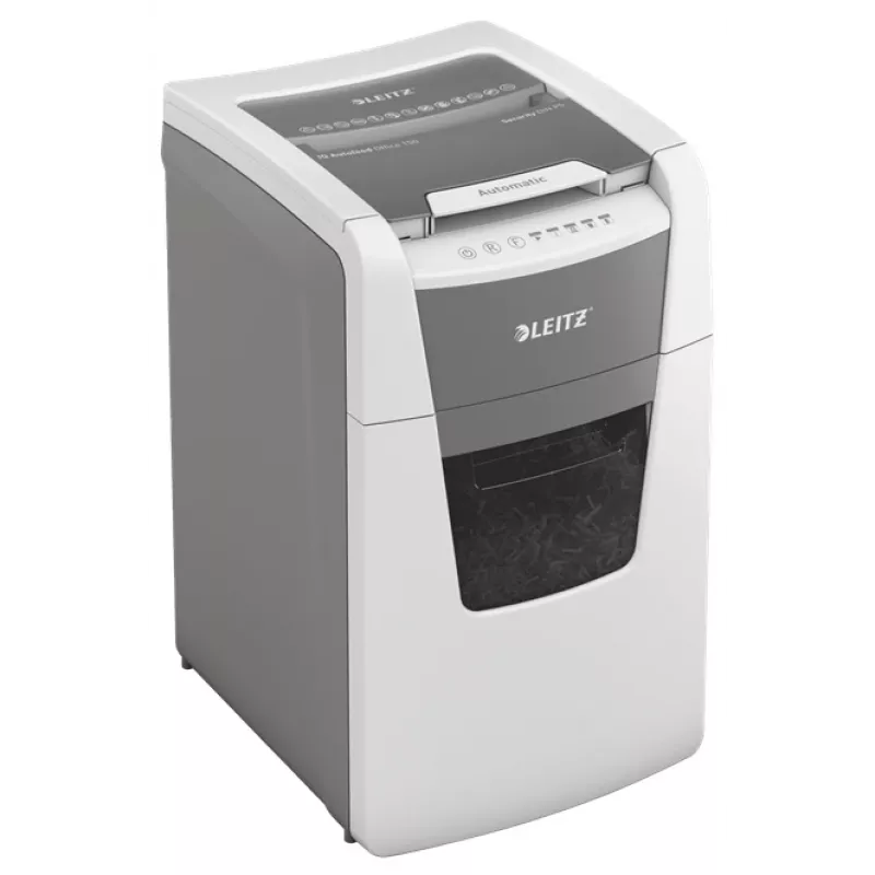 Leitz IQ Autofeed Office 150 Destructora de papel automática P5, corte micro, 22 cm, 2 x 15 mm, 44 L, 500 hojas, 55 dB