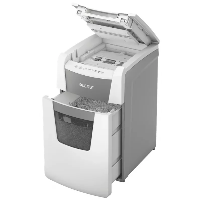 Leitz IQ Autofeed Office 150 Destructora de papel automática P5, corte micro, 22 cm, 2 x 15 mm, 44 L, 500 hojas, 55 dB