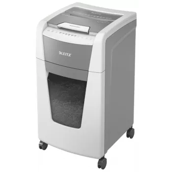 Leitz IQ Autofeed Office 300 Destructora de documentos P5, corte micro, 22 cm, 2 x 15 mm, 60 L, 700 hojas, 55 dB