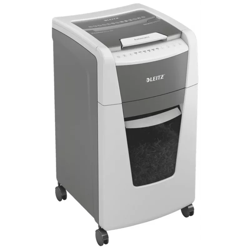 Leitz IQ Autofeed Office 300 Destructora de documentos P5, corte micro, 22 cm, 2 x 15 mm, 60 L, 700 hojas, 55 dB