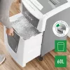Leitz IQ Autofeed Office 300 Destructora de documentos P5, corte micro, 22 cm, 2 x 15 mm, 60 L, 700 hojas, 55 dB