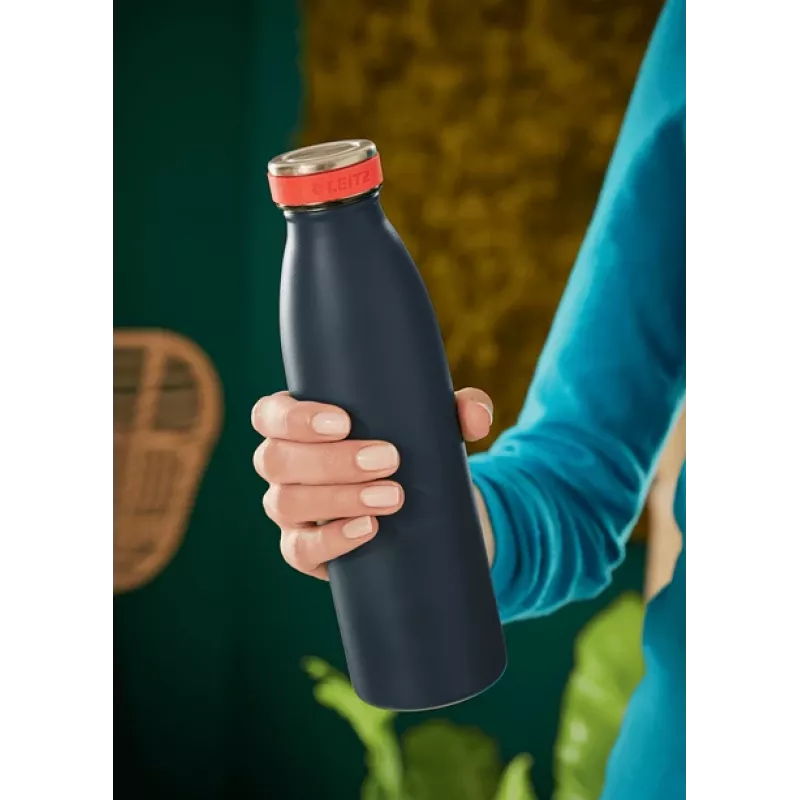 Leitz Cosy Botella térmica 500 ml, negro, acero inoxidable, 68 mm, 68 mm, 235 mm, 280 g