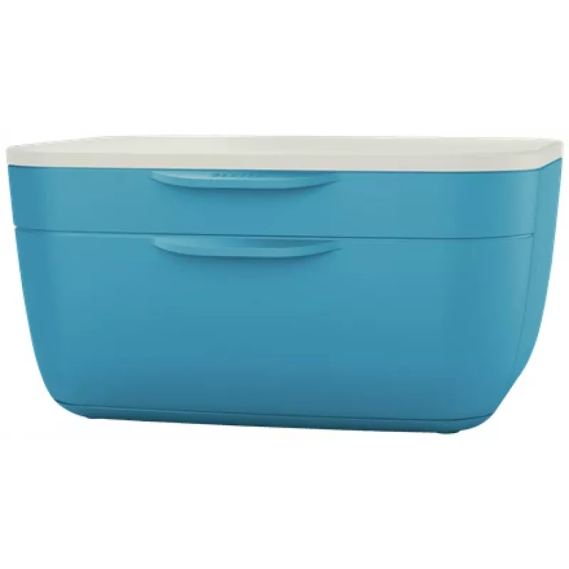 Leitz Cosy Cajonera, 2 cajones, poliestireno (PS), azul, blanco, 1 unidad, 251 mm, 143 mm