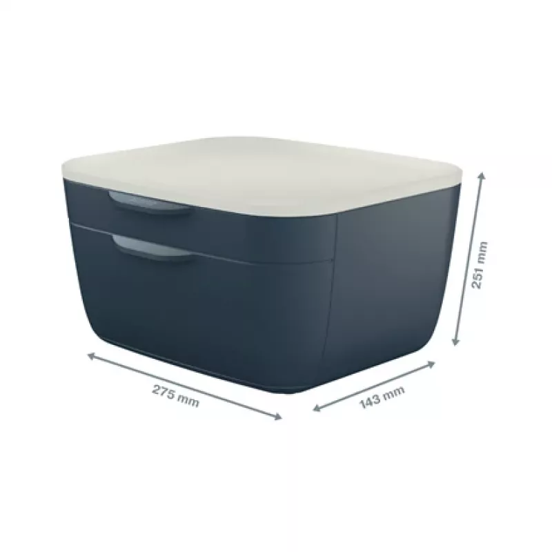 Leitz Cosy cajonera 53570089, 2 cajones, gris/gris claro, A4