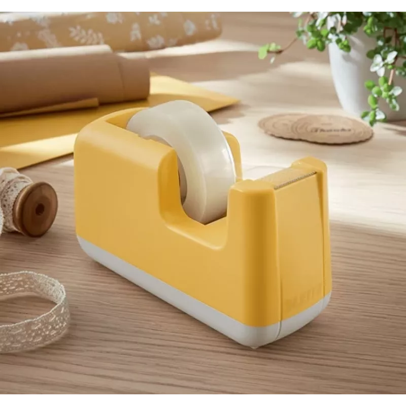 Leitz Cosy Portacintas de sobremesa, 1,9 cm, 33 m, acrilonitrilo butadieno estireno (ABS), amarillo, 75 mm, 56 mm