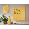 Leitz Cosy Reloj de pared de cristal Silent, cuadrado, amarillo, 300 mm, 300 mm, 40 mm, 1,6 kg