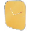 Leitz Cosy Reloj de pared de cristal Silent, cuadrado, amarillo, 300 mm, 300 mm, 40 mm, 1,6 kg