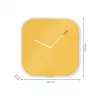 Leitz Cosy Reloj de pared de cristal Silent, cuadrado, amarillo, 300 mm, 300 mm, 40 mm, 1,6 kg