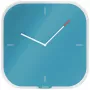 Leitz Cosy Reloj de pared de cristal Silent, cuadrado, azul, 300 mm, 300 mm, 40 mm, 1,6 kg