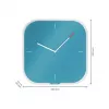 Leitz Cosy Reloj de pared de cristal Silent, cuadrado, azul, 300 mm, 300 mm, 40 mm, 1,6 kg