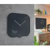Leitz Cosy Reloj de pared de cristal Silent, cuadrado, negro, 300 mm, 300 mm, 40 mm, 1,6 kg