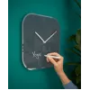 Leitz Cosy Reloj de pared de cristal Silent, cuadrado, negro, 300 mm, 300 mm, 40 mm, 1,6 kg