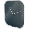 Leitz Cosy Reloj de pared de cristal Silent, cuadrado, negro, 300 mm, 300 mm, 40 mm, 1,6 kg