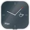 Leitz Cosy Reloj de pared de cristal Silent, cuadrado, negro, 300 mm, 300 mm, 40 mm, 1,6 kg