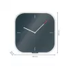 Leitz Cosy Reloj de pared de cristal Silent, cuadrado, negro, 300 mm, 300 mm, 40 mm, 1,6 kg