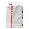 Leitz Cosy Índice imprimible 1-10, PP, índice numérico con pestañas, polipropileno (PP), vertical, A4 Maxi, 245 mm, 305 mm