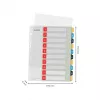 Leitz Cosy Índice imprimible 1-10, PP, índice numérico con pestañas, polipropileno (PP), vertical, A4 Maxi, 245 mm, 305 mm