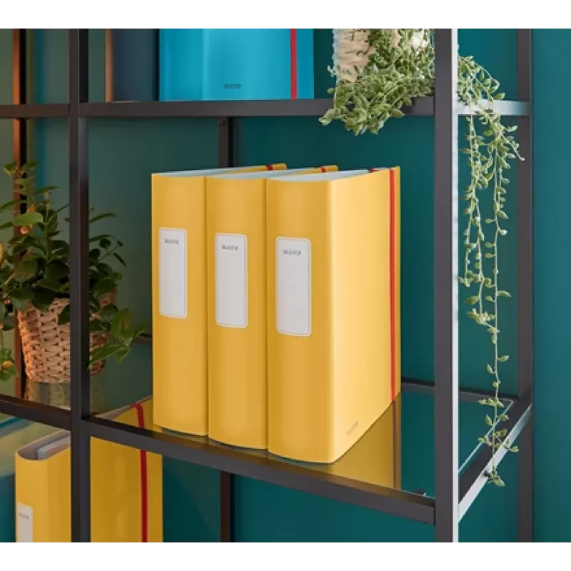 Leitz 180° Active Cosy Archivo de anillas 80 mm, A4, polyfoam, amarillo, 500 hojas, 80 g/m², 8,2 cm