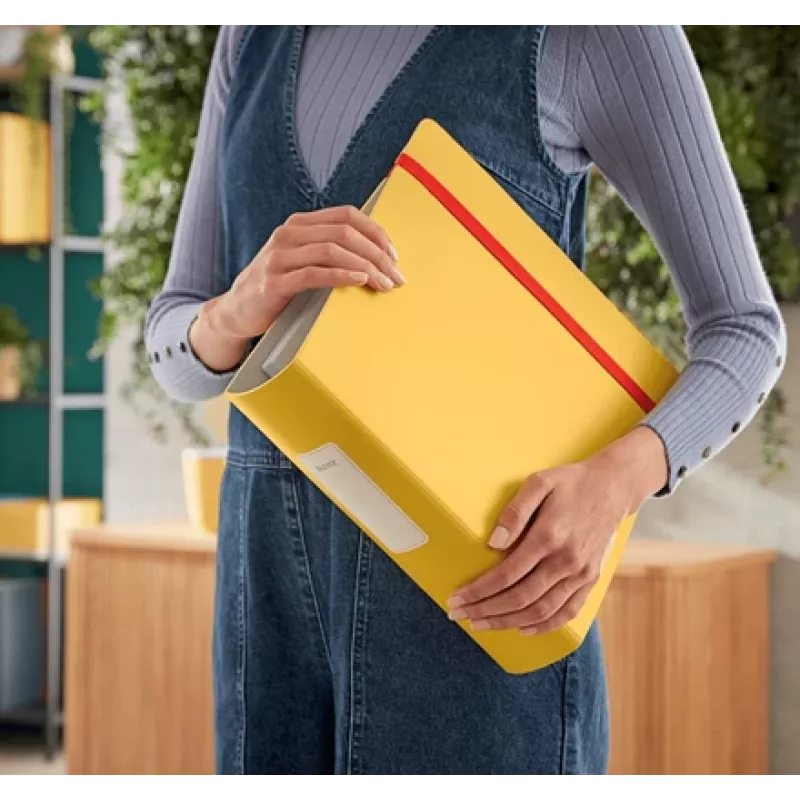 Leitz 180° Active Cosy Archivo de anillas 80 mm, A4, polyfoam, amarillo, 500 hojas, 80 g/m², 8,2 cm