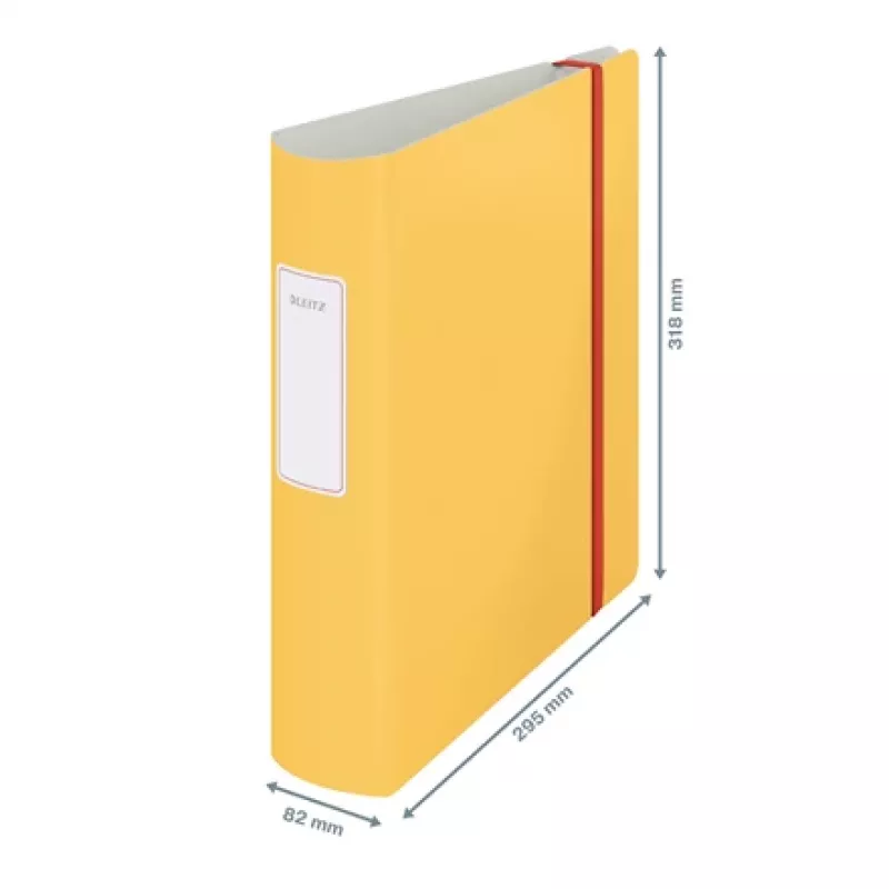 Leitz 180° Active Cosy Archivo de anillas 80 mm, A4, polyfoam, amarillo, 500 hojas, 80 g/m², 8,2 cm
