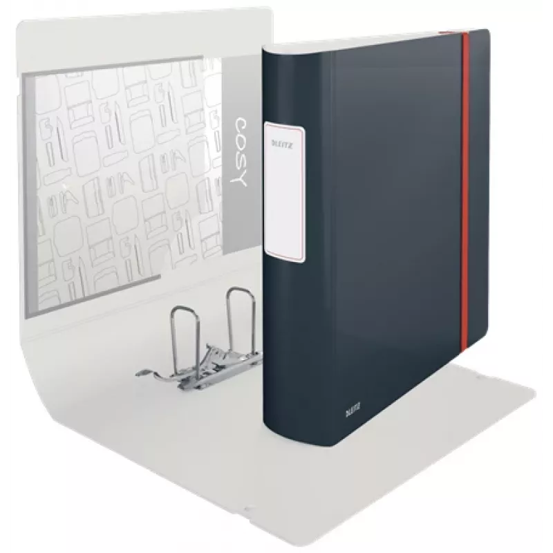 Leitz 180° Active Cosy Archivo de anillas 80 mm, A4, polyfoam, negro, 500 hojas, 80 g/m², 8,2 cm