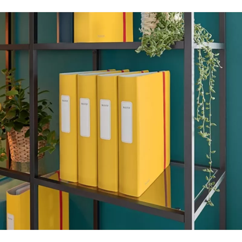 Leitz 180° Active Cosy Archivo de anillas 60 mm, A4, polyfoam, amarillo, 350 hojas, 80 g/m², 6,5 cm