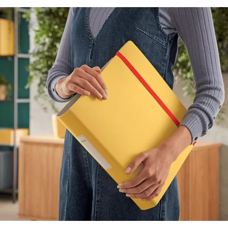 Leitz 180° Active Cosy Archivo de anillas 60 mm, A4, polyfoam, amarillo, 350 hojas, 80 g/m², 6,5 cm