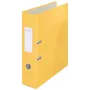 Archivador de palanca Leitz 180° Cosy Soft Touch 80 mm, A4, cartón, amarillo, superficie texturizada, 600 hojas, 80 g/m²