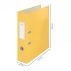 Archivador de palanca Leitz 180° Cosy Soft Touch 80 mm, A4, cartón, amarillo, superficie texturizada, 600 hojas, 80 g/m²