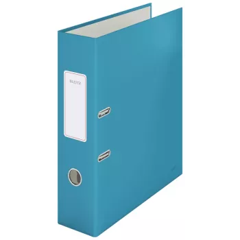 Archivador de palanca Leitz 180° Cosy Soft Touch 80 mm, A4, cartón, azul, superficie texturizada, 600 hojas, 80 g/m²