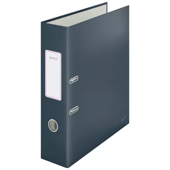 Archivador de palanca Leitz 180° Cosy Soft Touch 80 mm, A4, cartón, negro, superficie texturizada, 600 hojas, 80 g/m²