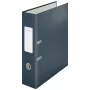 Archivador de palanca Leitz 180° Cosy Soft Touch 80 mm, A4, cartón, negro, superficie texturizada, 600 hojas, 80 g/m²