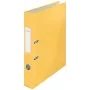 Archivador Leitz 180° Cosy Soft Touch 50 mm, A4, cartón, amarillo, superficie texturizada, 350 hojas, 80 g/m²