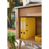 Archivador Leitz 180° Cosy Soft Touch 50 mm, A4, cartón, amarillo, superficie texturizada, 350 hojas, 80 g/m²