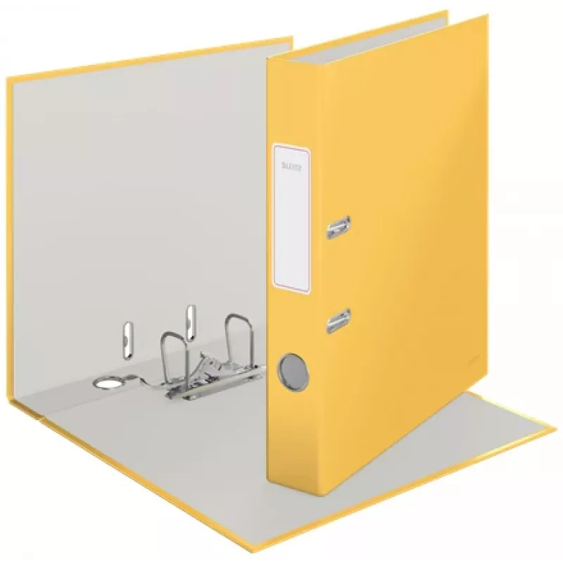 Archivador Leitz 180° Cosy Soft Touch 50 mm, A4, cartón, amarillo, superficie texturizada, 350 hojas, 80 g/m²