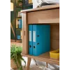Archivador de palanca Leitz 180° Cosy Soft Touch 50 mm, A4, cartón, azul, superficie texturizada, 350 hojas, 80 g/m²