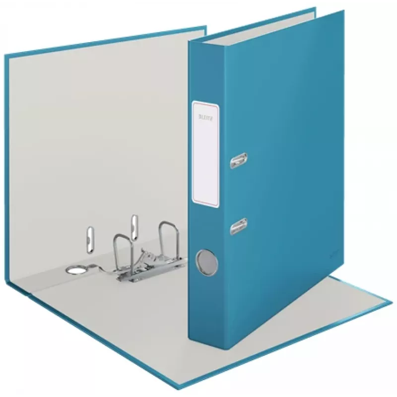 Archivador de palanca Leitz 180° Cosy Soft Touch 50 mm, A4, cartón, azul, superficie texturizada, 350 hojas, 80 g/m²