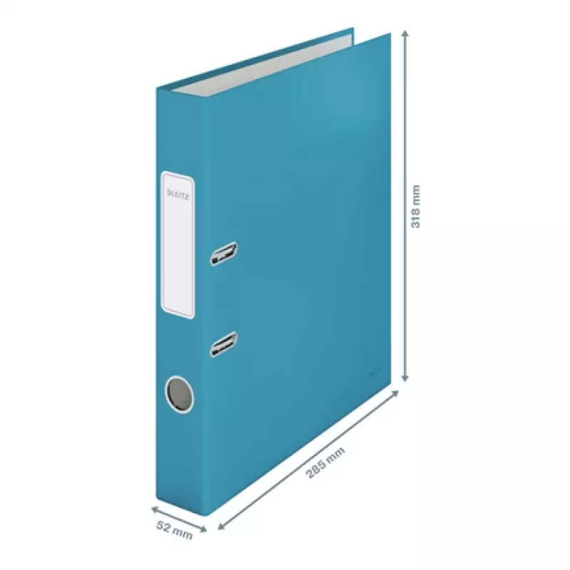 Archivador de palanca Leitz 180° Cosy Soft Touch 50 mm, A4, cartón, azul, superficie texturizada, 350 hojas, 80 g/m²
