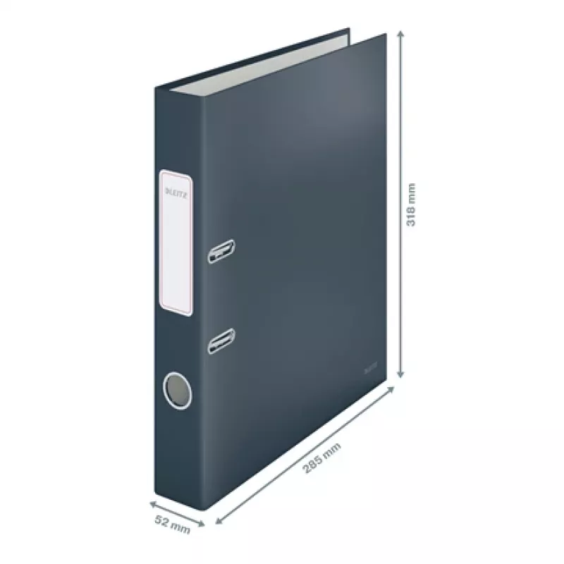 Carpeta de anillas Leitz 180° Cosy Soft Touch 50 mm, A4, cartón, negro, superficie texturizada, 350 hojas, 80 g/m²