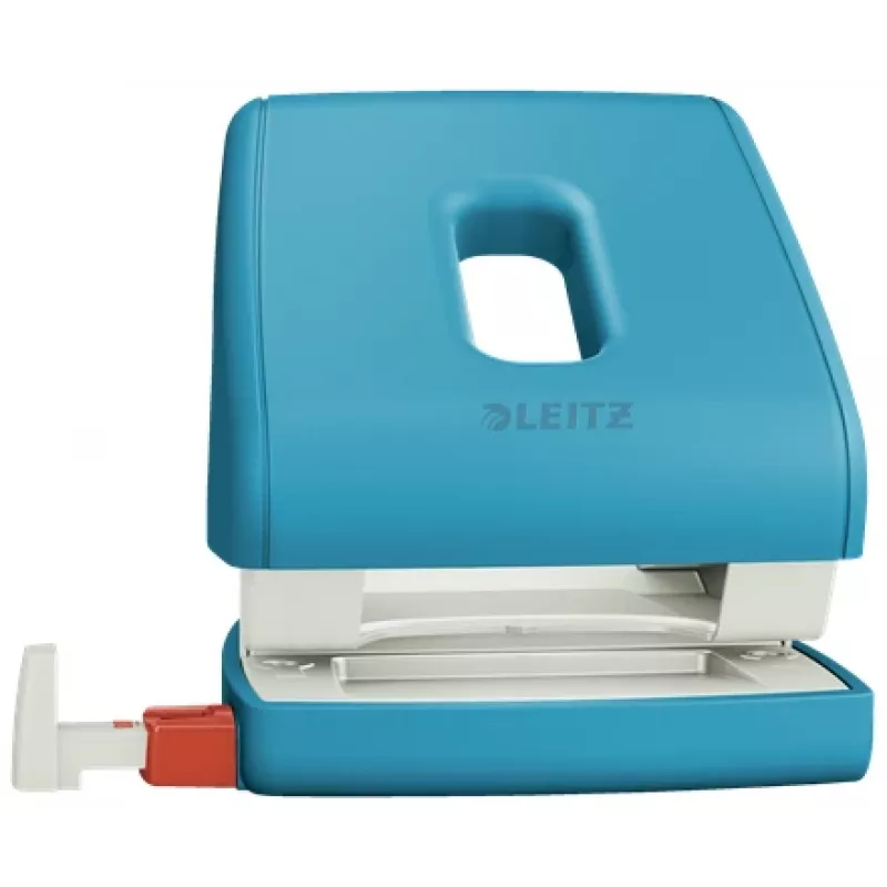Perforadora Leitz Cosy 2 taladros 30 hojas, 30 hojas, azul, plástico, 8 cm, 5,5 mm, A4