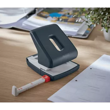 Perforadora Leitz Cosy 2 taladros 30 hojas, 30 hojas, negro, plástico, 8 cm, 5,5 mm, A4, A5, A6, folio, cuarto US, 8 x 8 x 8 cm