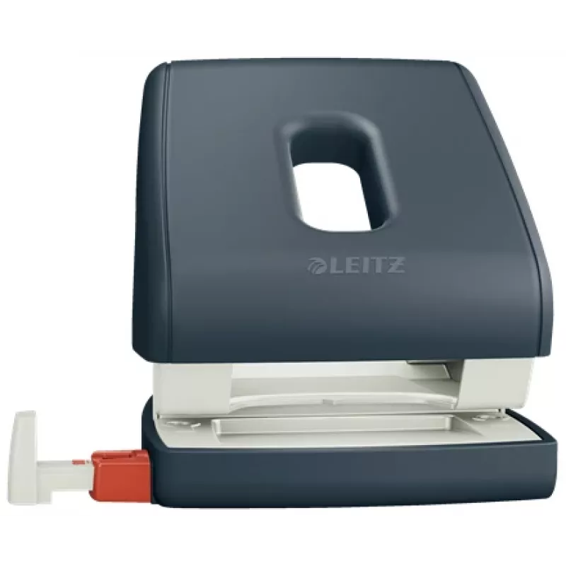 Perforadora Leitz Cosy 2 taladros 30 hojas, 30 hojas, negro, plástico, 8 cm, 5,5 mm, A4, A5, A6, folio, cuarto US, 8 x 8 x 8 cm