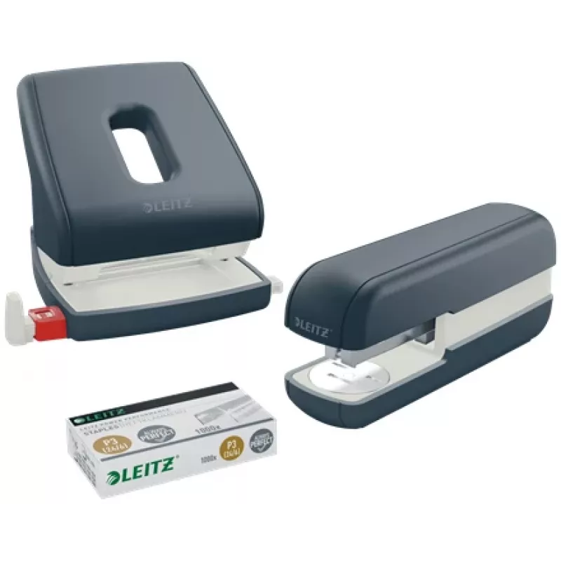 Perforadora Leitz Cosy 2 taladros 30 hojas, 30 hojas, negro, plástico, 8 cm, 5,5 mm, A4, A5, A6, folio, cuarto US, 8 x 8 x 8 cm