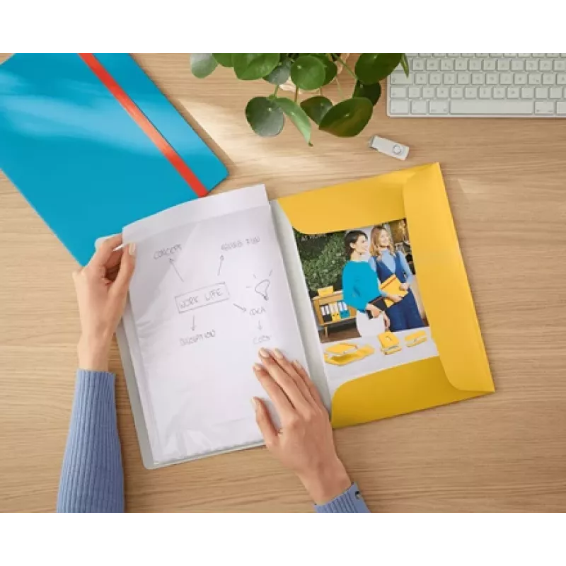 Carpeta de presentación Leitz Cosy Mobile Display Book Plus, amarillo, polipropileno (PP), 20 fundas, vertical, A4, 231 mm