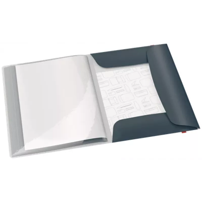 Carpeta de presentación Leitz Cosy Mobile Display Book Plus, gris, polipropileno (PP), 20 fundas, vertical, A4, 231 mm