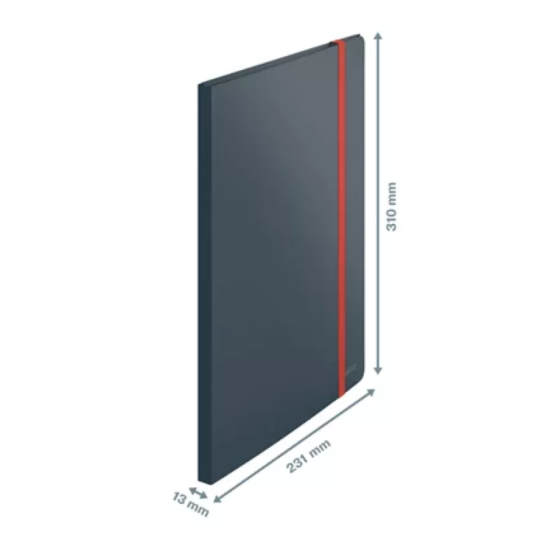 Carpeta de presentación Leitz Cosy Mobile Display Book Plus, gris, polipropileno (PP), 20 fundas, vertical, A4, 231 mm