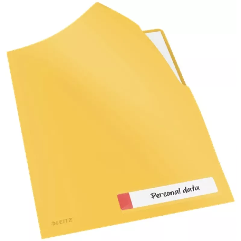 Carpeta de fundas Leitz Cosy, carpeta de archivo convencional, A4, polipropileno (PP), amarillo, mate, vertical