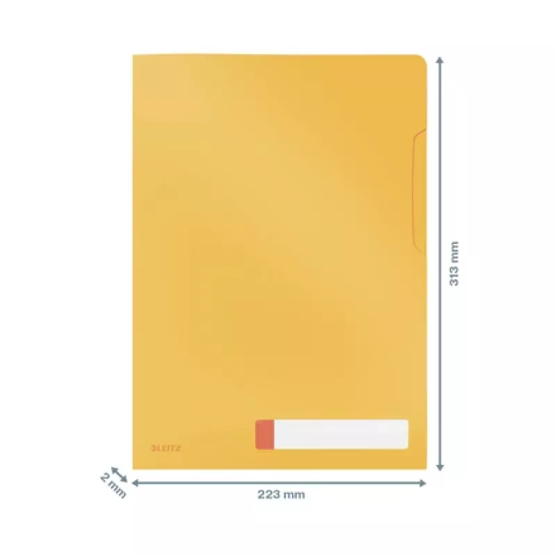 Carpeta de fundas Leitz Cosy, carpeta de archivo convencional, A4, polipropileno (PP), amarillo, mate, vertical