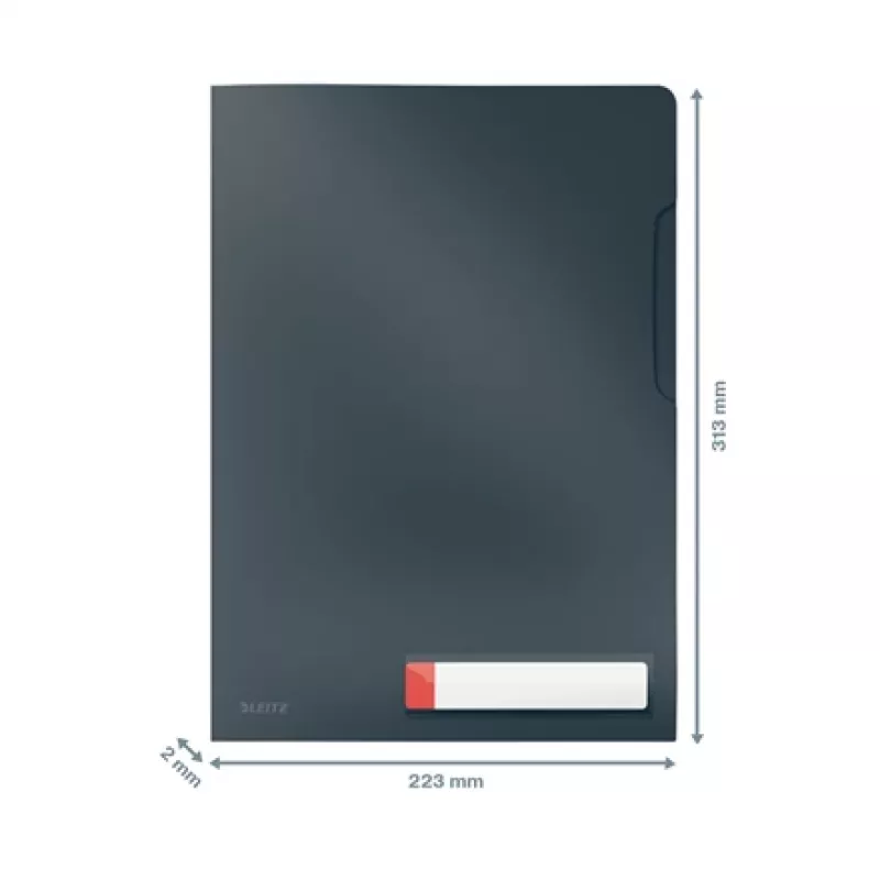 Carpeta de privacidad Leitz Cosy, carpeta de archivo convencional, A4, polipropileno (PP), negro, mate, vertical